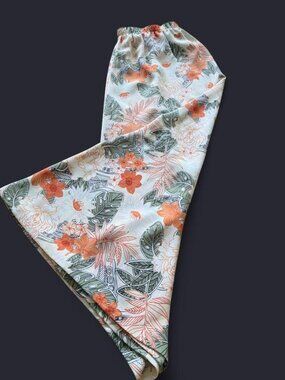 Women's vintage 90s Southern Lady floral tea length skirt. Size 8